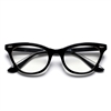 50mm Cat Eye Shaped Clear Lens Glasses with Rivets