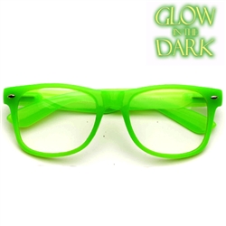 All Night Raver Glow in the Dark Clear Lens Wayfarer#2228