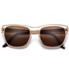 Designer Inspired High Fashion Thin Light Metal Cut Out Brow Line Squared Frame Sunglasses