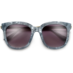 Marble Frame Retro Cat Eye Silhouette Ultrachic Modernized Sunglasses