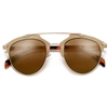 Sporty Super Chic Distinctive Geometric Browline High Fashion Sunglasses