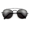 Retro Round Flat Lens High Brow Bar Sunglasses
