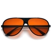 The Hang Over Plastic Aviator Sunglasses with Blue Blocking Lenses