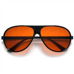 The Hang Over Plastic Aviator Sunglasses with Blue Blocking Lenses