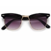Classic Half Frame Semi Rimless Club Master Style Sunglasses