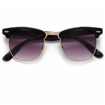 Classic Half Frame Semi Rimless Club Master Style Sunglasses