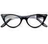 Womens Rhinestone Cat Eye Fashion Clear Glasees#8735