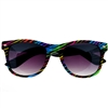 Totally Rad  Multi Color Stripe 80's Wayfarer  #92649