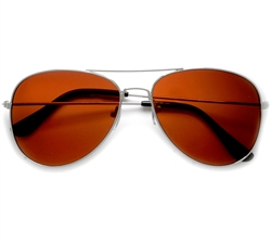 Driving Lens Blue Block Classic Metal Aviator Sunglasses#ECYE