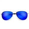 Retro Chic 57mm Slim Aviator with Colorful Revo Lens Sunglasses