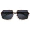 60mm Sleek Lightweight Large Classic Squared Off Aviator Sunglasses