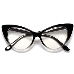 Super Cateyes Vintage Inspired Fashion Mod Chic High Pointed OMB Sunglasses