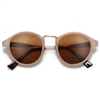 Ultra Light Weight Round Retro Chic Full Metal Frame Sunglasses
