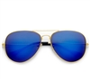 60mm Classic Nickel Finish Gold Frame Colorful Revo Lens Aviator