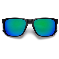 Men's Keyhole Bridge Square Frame Colorful Revo Lens Daily Shades