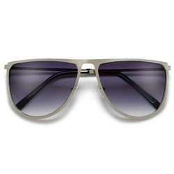 Ultra Light Metal Tear Drop Aviator Featuring a Flat Top Frame