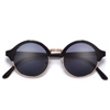 Retro Half Frame Semi-Rimless Round Hipster Vibe Sunglasses