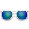 Classic Frost Frame Colorful Revo Lens Wayfarer Sunglasses
