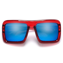 The Mogul Large Oversized Square Frame Bright Colorful Sunglasses