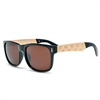 Men's Dark Shades Marijuana Weed Print Metal Temple Arm Wayfarer