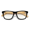 ECO Friendly Genuine Bamboo Temple Arm Wayfarer
