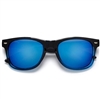 Two Tone Colorful Mirrored Lens Wayfarer Sunglasses