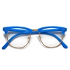 Bright Colorful Half Frame Semi Rimless Clear Lens Clubmaster Style Glasses